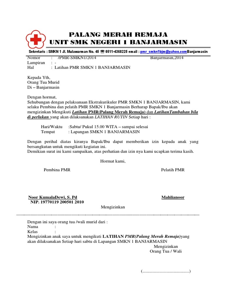 Contoh Surat Izin Pmr Alynn Web