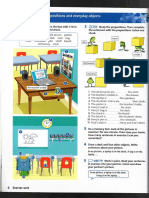 Prepositions matching classroom objects