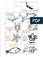 5 Page Strip Book Vertical Coloring Ocean Animals PDF