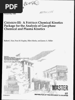 Chemkin-III a Fortran Chemical Kinetics Package for the Analysis of Gas-phase Chemical and Plasma Kinetics
