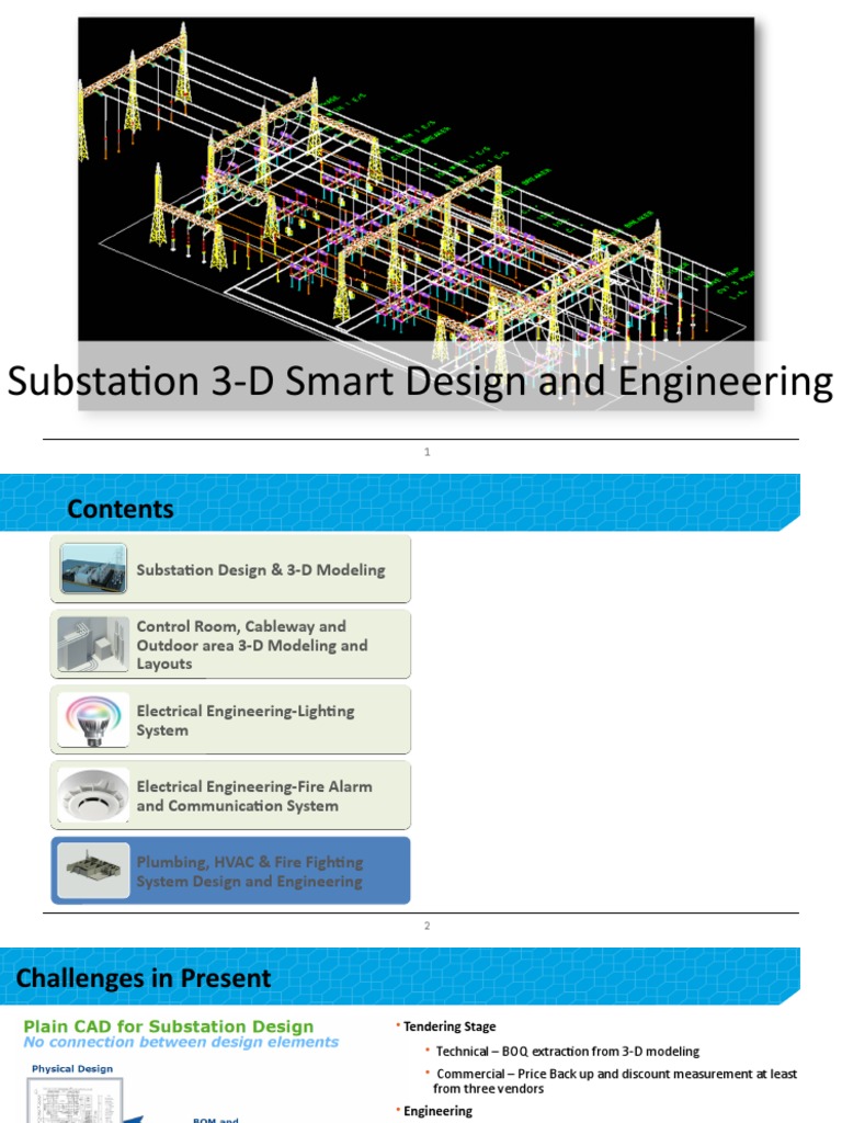 3D Substation Design and Engineering | PDF | Electrical Substation ...