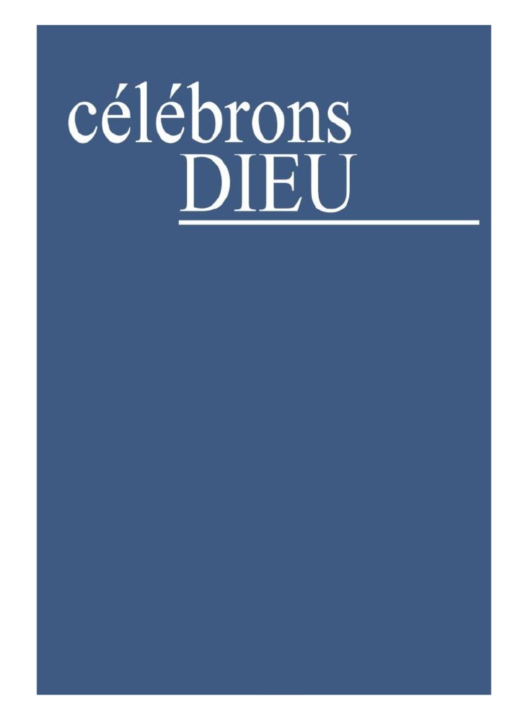 Celebrons Dieu Pdf Dieu Saint Esprit
