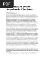 A Literatura Como Arquivo Da Ditadura