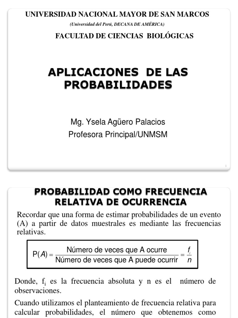 Aplicaciones de la Probabilidad en Epidemiología | PDF | Diagnostico ...