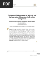 Culture and Entrepreneurial Attitude and the Innovation Dimension in Brazilian Companies