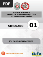 Simulado 01 Gratuito Soldado - Pm_cbm_pb