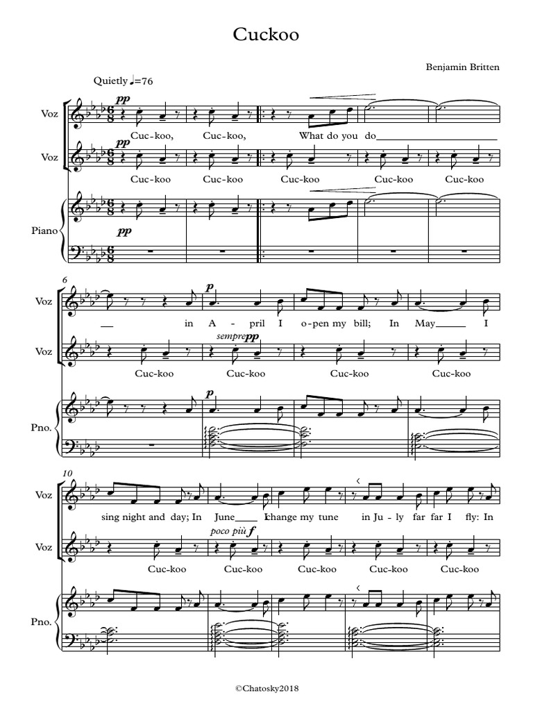 Cuckoo Partitura Completa