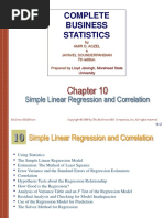 Complete Business Statistics: Simple Linear Regression and Correlation