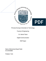 Princess Sumaya University For Technology Faculty of Engineering Dr. Ashraf Tahat Digital Communication HW Project
