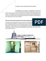 Case Study On Plant Location and Plant Layout of Pharmaceutical Industry