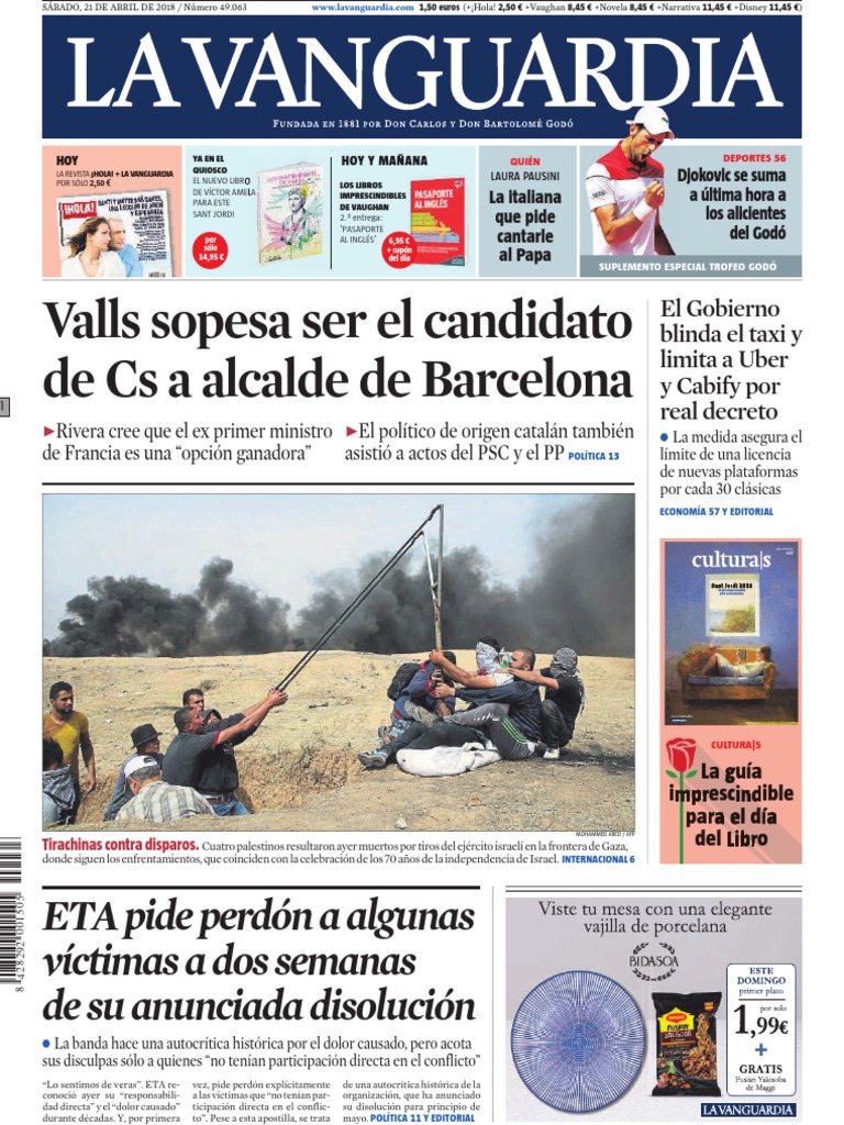 La Vanguardia (21-04-18) PDF El escándalo de Watergate Viajes por los Estados Unidos image
