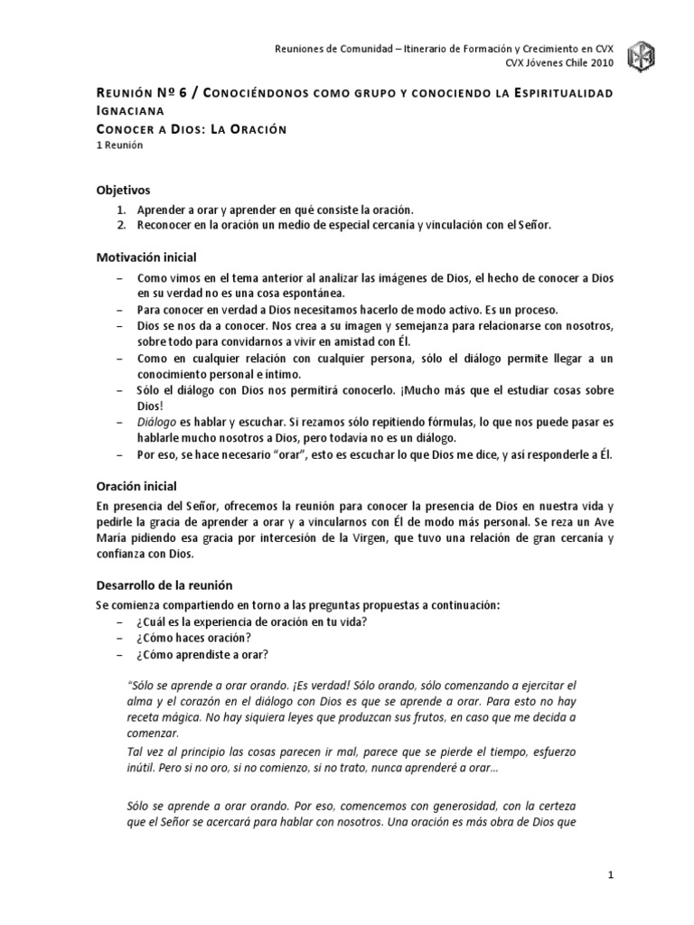 Conociendo a Dios a través de la oración | PDF | orador del Señor | Oración