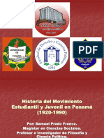 Presentación: Historia Del Movimiento Estudiantil y Juvenil en Panamá (1920-1990) .