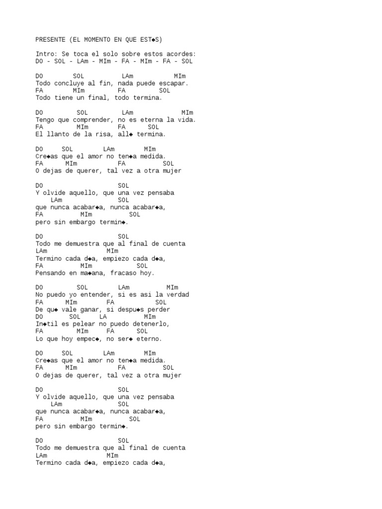 Letras y acordes de 