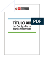 Título XIII Del Código Penal Delitos Ambientales