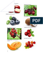 Frutas y Verduras en Ingles y Español