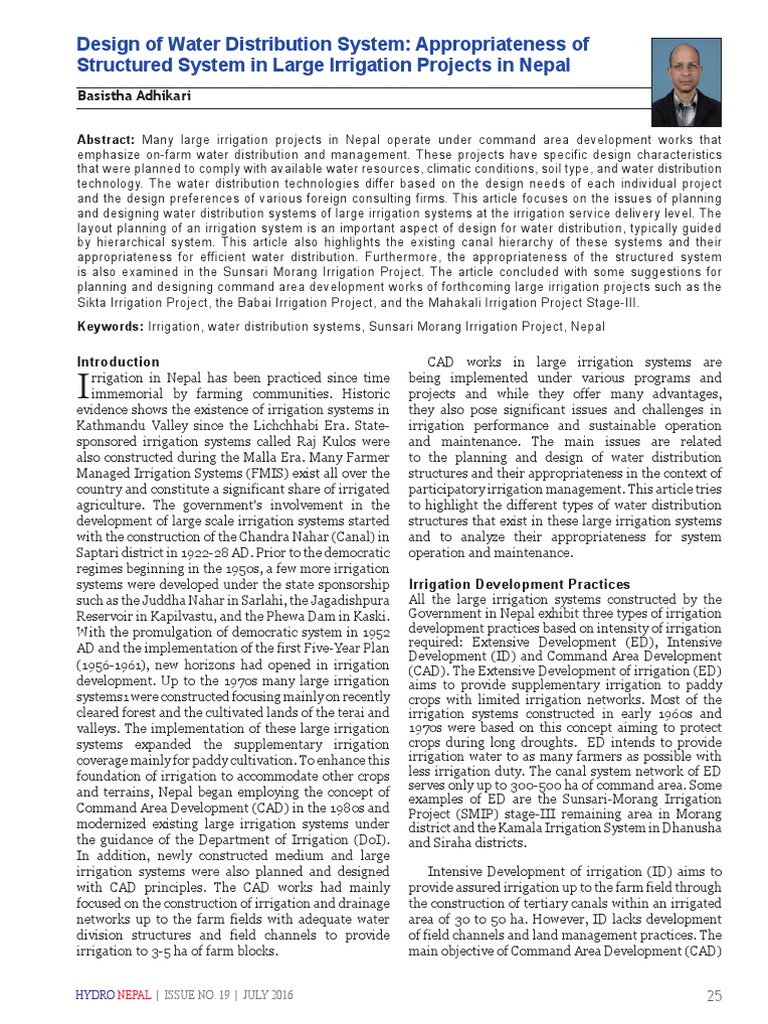 Diseño Irrigation in Nepal | PDF | Irrigation | Hierarchy