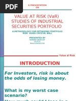 Download Value at Risk Studies of Industrial Security Portfolio by Naman Swaroop by naman SN3770072 doc pdf