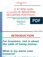 Value at Risk Studies of Industrial Security Portfolio by Naman Swaroop