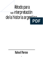 Moreno Nahuel - Metodo para La Interpretaci+ N de La Historia Argentina (1957) PDF
