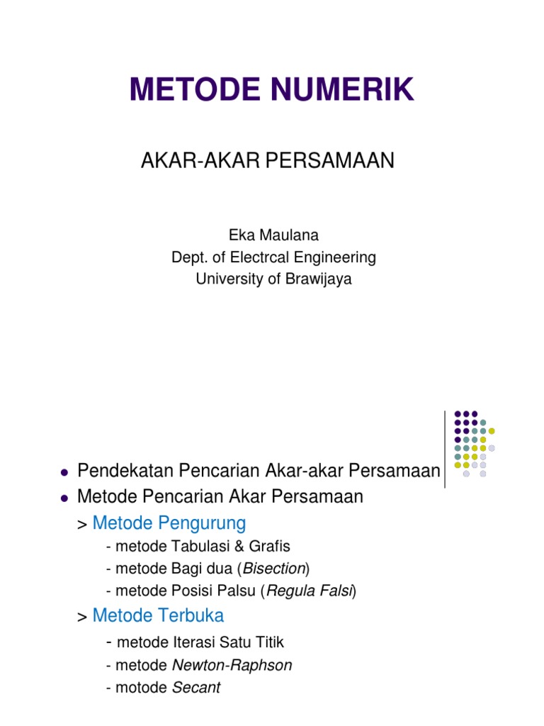 02 Akar Akar Persamaan Metode Pengurung Tabulasi Biseksi