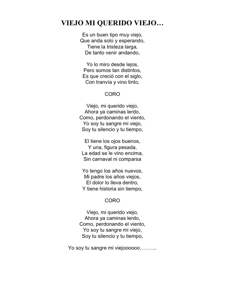 Mi Padre Querido In English