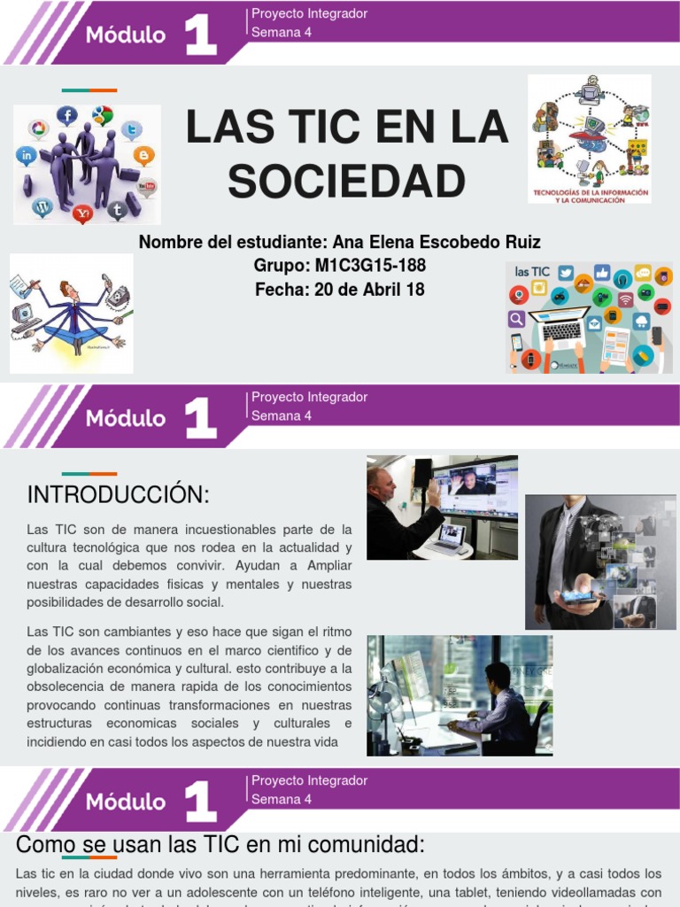 Las TIC en La Sociedad | PDF | Tecnología de información y ...