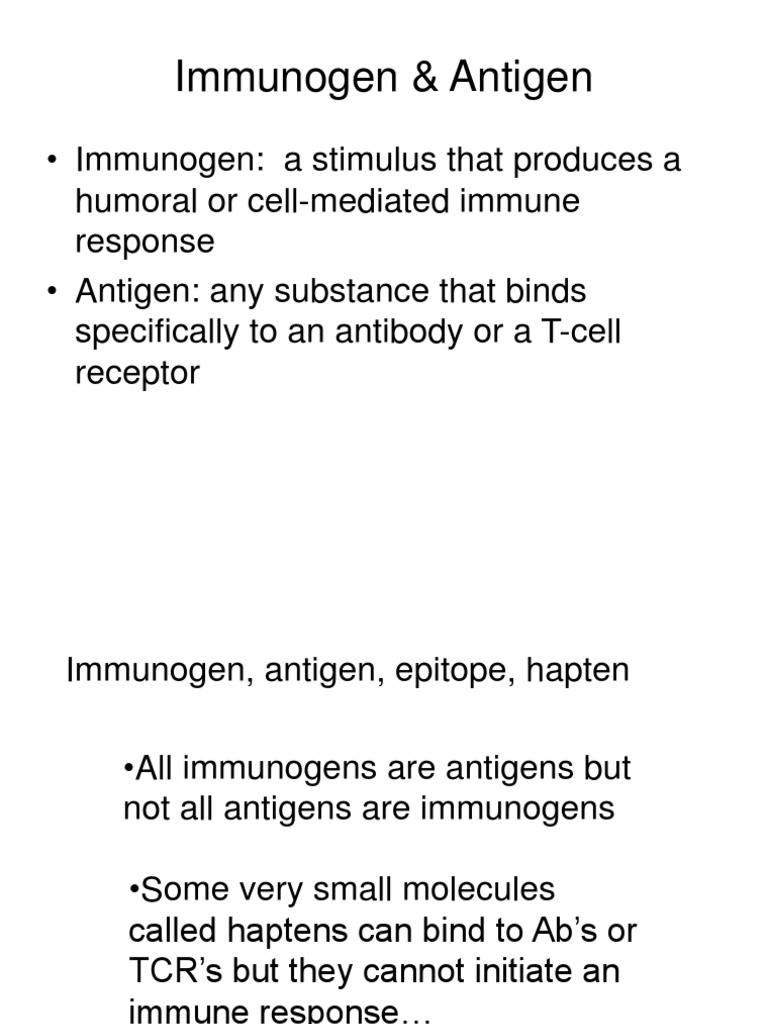 Definisi dan Klasifikasi Antigen Imunogen | PDF