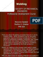 Welding: Philippine Society of Mechanical Engineers Professional Development Course