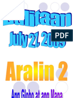 Aralin 2 - Ang Globo at Ang Mapa