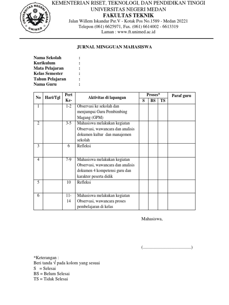 Jurnal Mingguan Magang 1 Docx