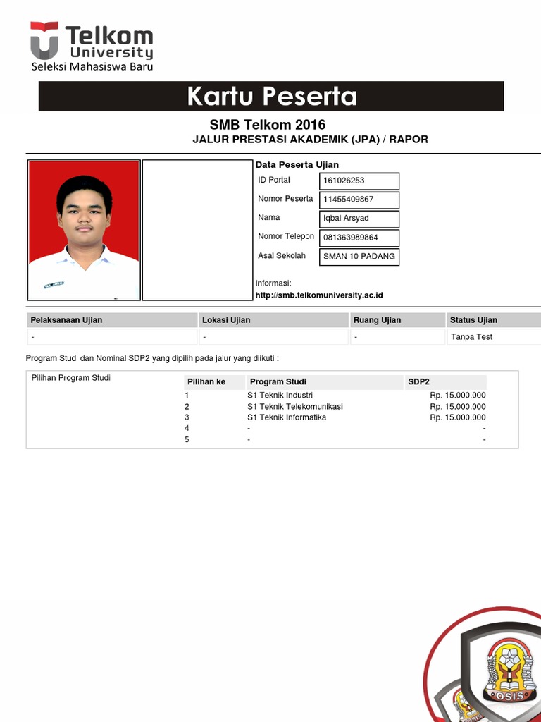 Kartu Peserta Telkom