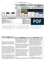 case summary sheet