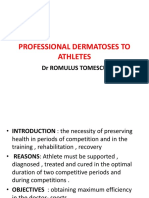 Professional Dermatoses To Athletes