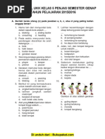 Soal Ukk Penjas Kelas 5