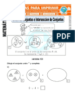 Ficha de Union de Conjuntos para Segundo de Primaria