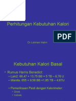 Perhitungan Kebutuhan Kalori