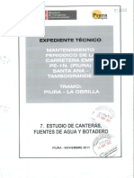 7 - Estudio de Canteras, Fuentes de Agua y Botaderos PDF