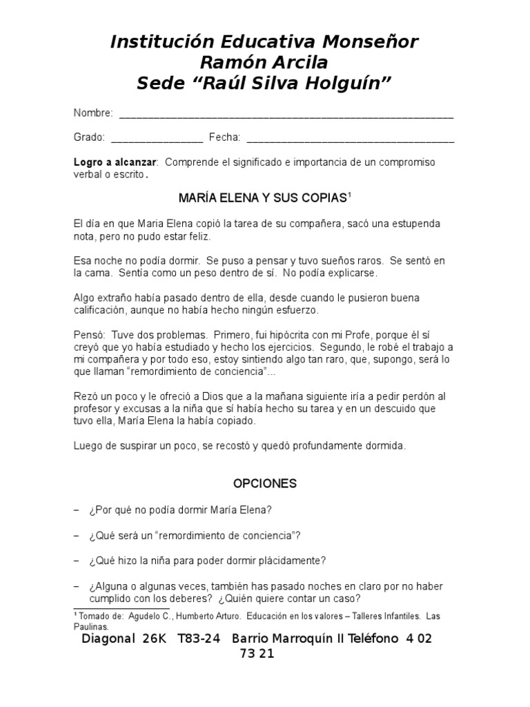 María Elena y Sus Copias | PDF
