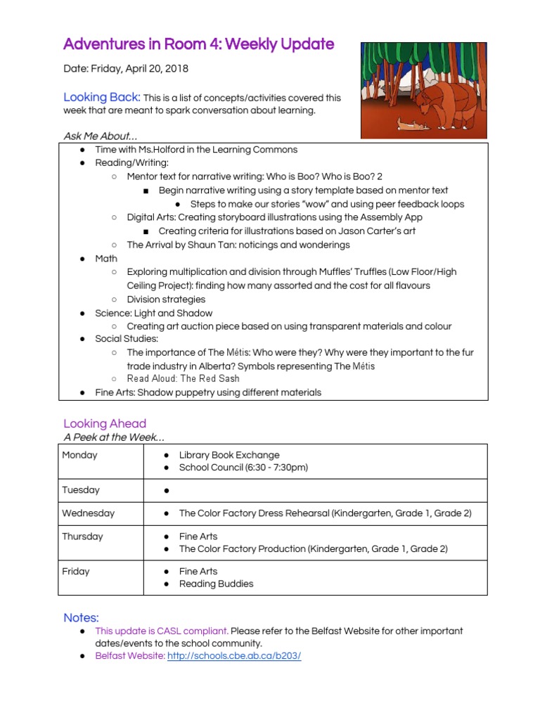 Room 4 - Weekly Update April 20 | PDF | Home & Garden | Art