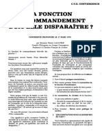 Gaultier, Patrice - La fonction de commandement doit-elle disparaître ? (1974)