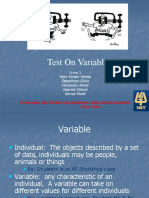 Test on Variables: Hypothesis Testing and Statistical Tests