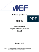 MEF - Mobile Backhaul Implementation Agreement
