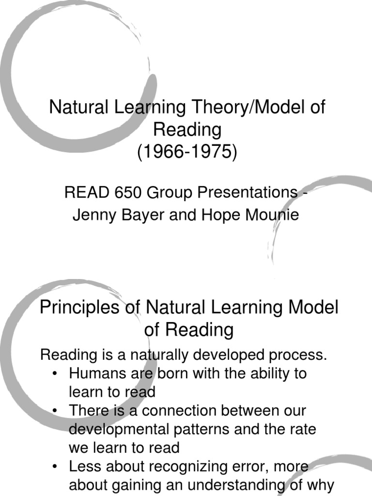 Natural Learning Model of Reading | PDF | Learning Theory (Education ...