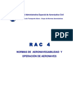 RAC 4 - Normas de Aeronavegabilidad y Operación de Aeronaves PDF
