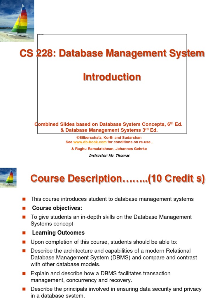 Lecture 01 | PDF | Relational Database | Relational Model