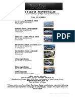 General - Turks Caicos - Car Rental Rates (Preferred) 