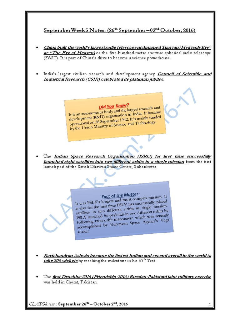 September 2016 Week 5 Compendium | PDF | International Relations ...