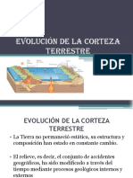 Evolución corteza terrestre placas tectónicas