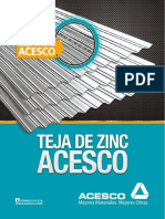 Cubierta Teja de Zinc Ficha Tecnica PDF